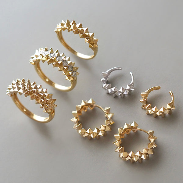 K10YG / Spike Hoop Earrings