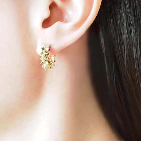 K10YG / Spike Hoop Earrings