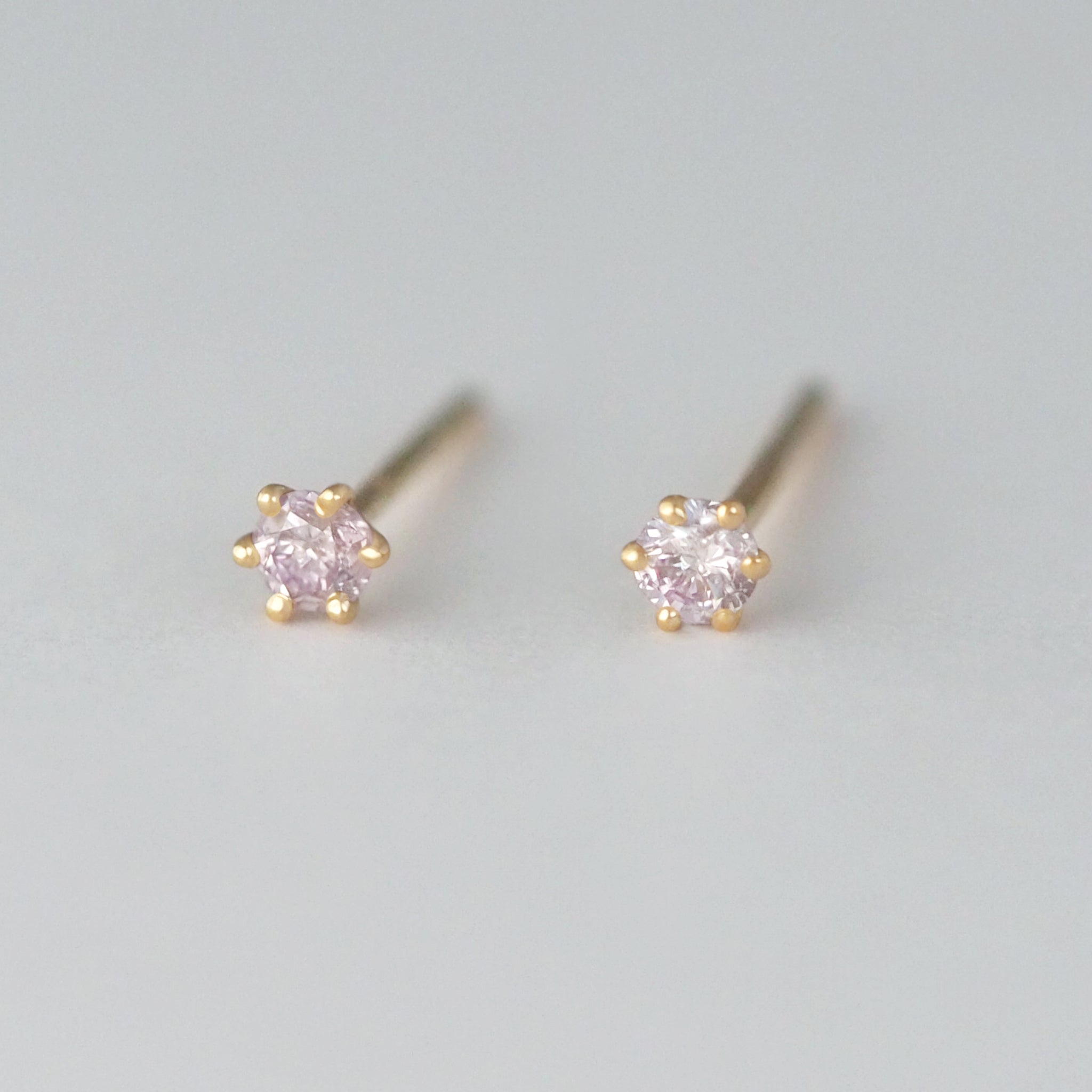 Moonlight Studs (Pink Diamonds)