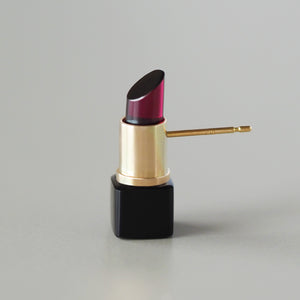 Lipstick Single Earring (Garnet)