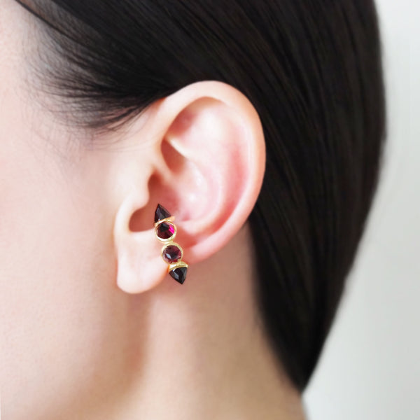 Goddess Ear Cuff (Rhodolite Garnet)