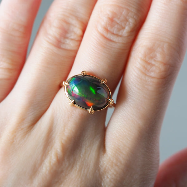 Black Opal Ring