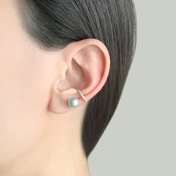 Pearl Pave Ear Cuff (Diamond)