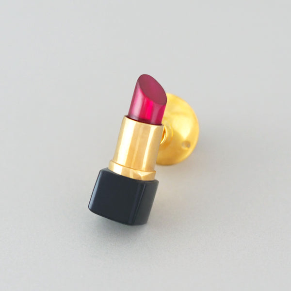 Lipstick Brooch (Ruby)