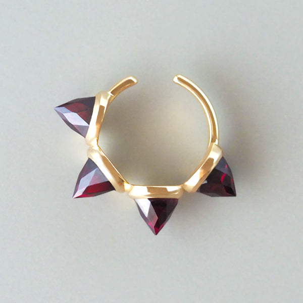 Goddess Ear Cuff (Rhodolite Garnet)