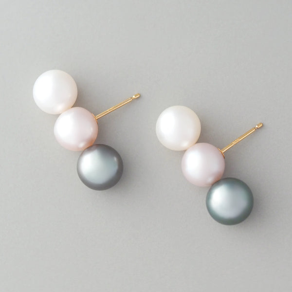 Trio Pearl Earrings