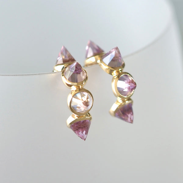 Goddess Hoop Earrings (Amethyst)