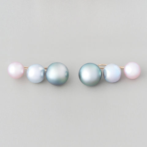 Trio Pearls Ear Climber