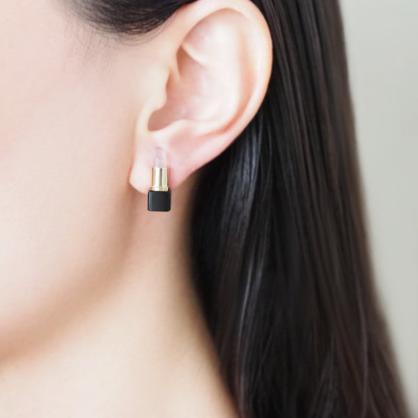 Lipstick Single Earring (Baby Pink Chalcedony)