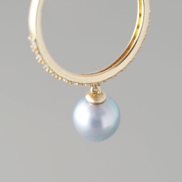 Swing Pave Pearl Ring (Diamond)
