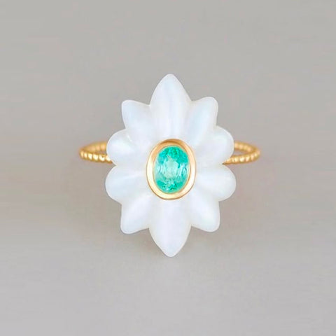 Paraiba MOP Ring