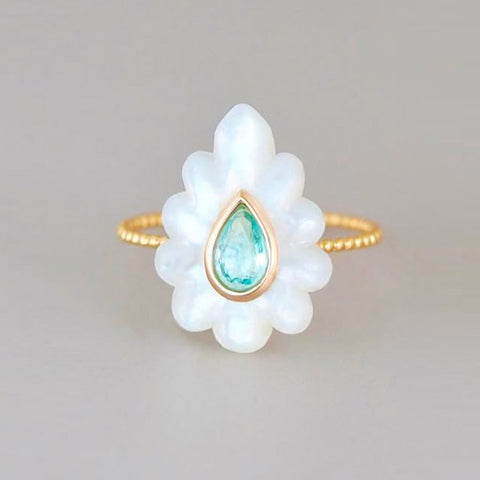 Paraiba MOP Ring