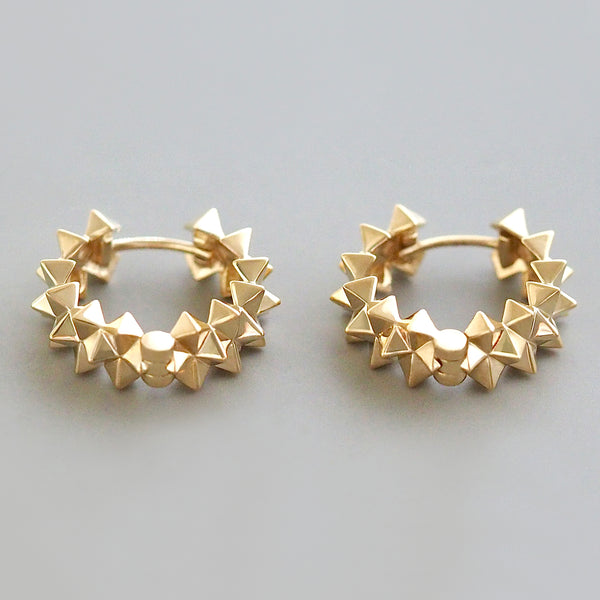 K10YG / Spike Hoop Earrings
