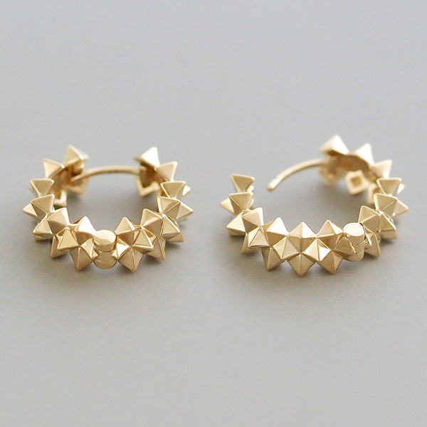 K10YG / Spike Hoop Earrings