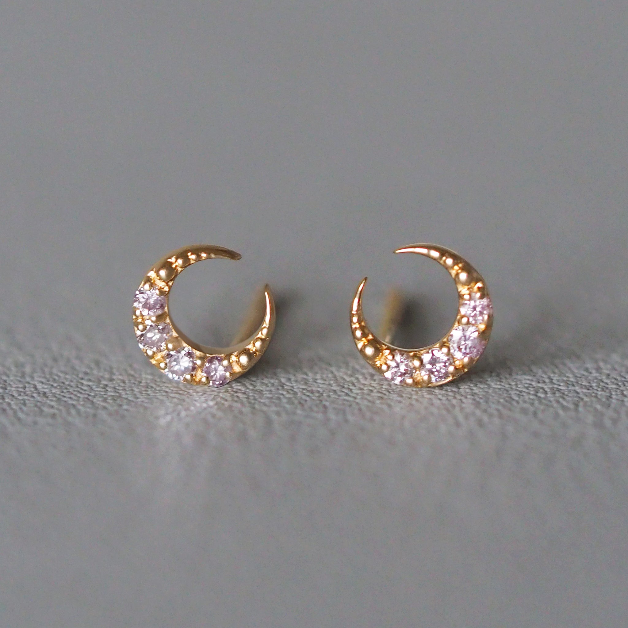 Luna Earrings (Pink Diamonds)
