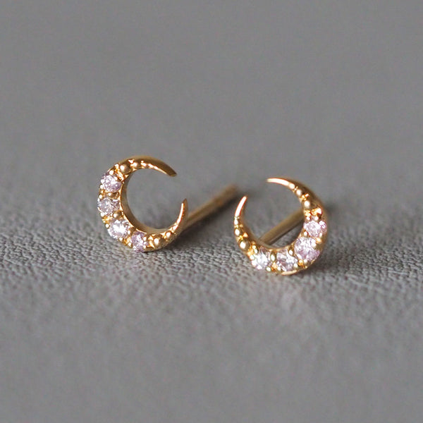Luna Earrings (Pink Diamonds)