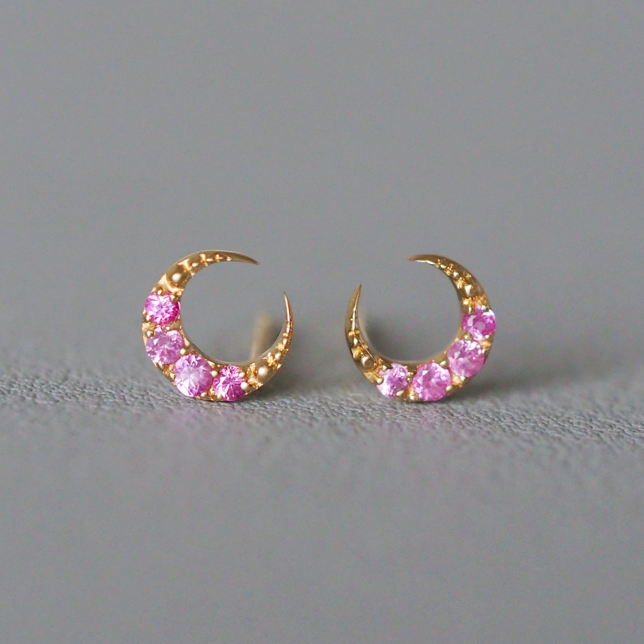 Luna Earrings (Pink Sapphire)
