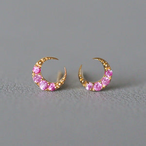 Luna Earrings (Pink Sapphire)