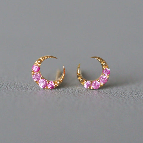 Luna Earrings (Pink Sapphire)
