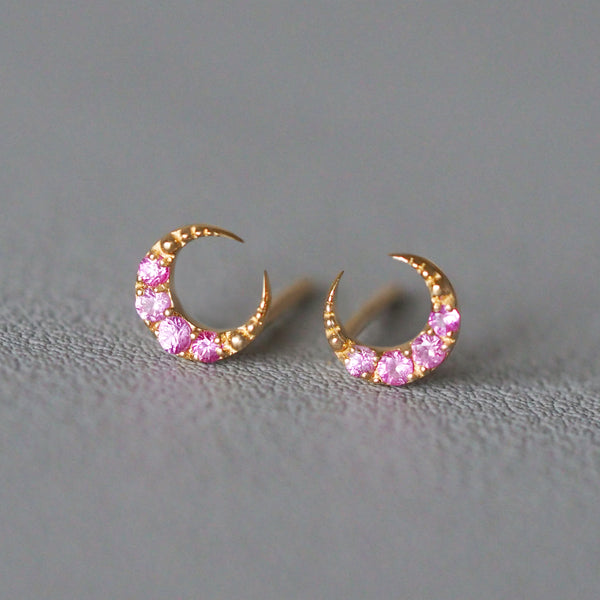 Luna Earrings (Pink Sapphire)