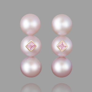 Gem Pearl Trio Earrings