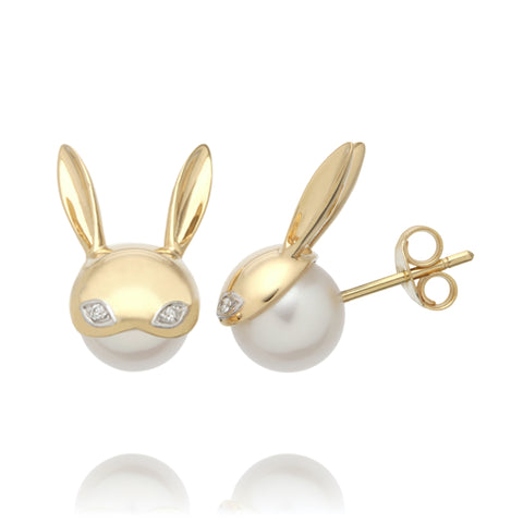 Diamond Bunny Earrings