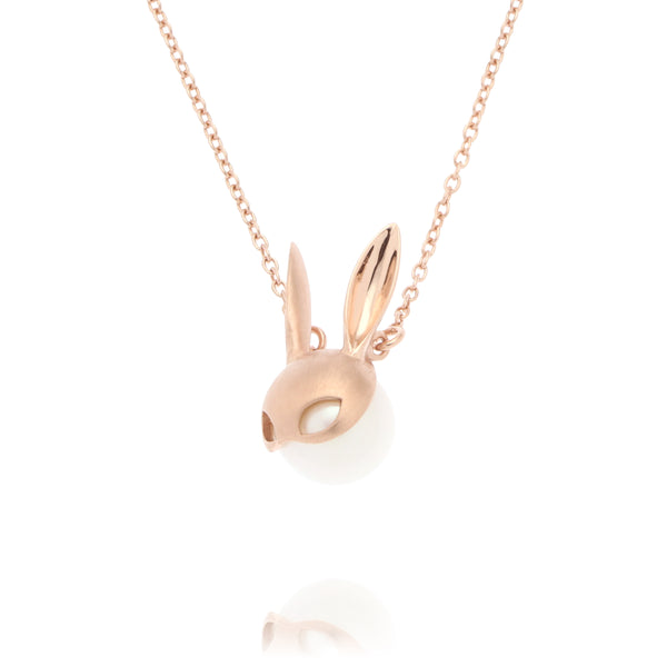 Rose Gold Bunny Necklace