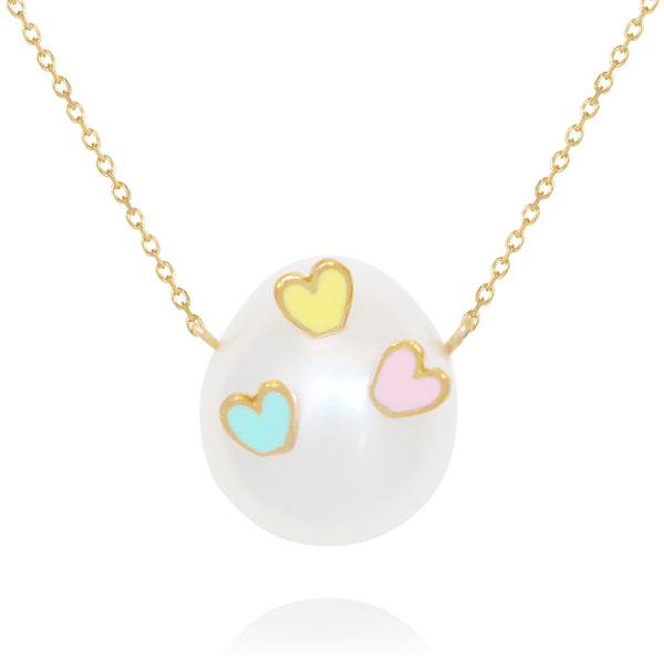 Striking Hearts Tricolour Necklace