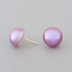 Mabe Pearl Earrings (Bordeaux)
